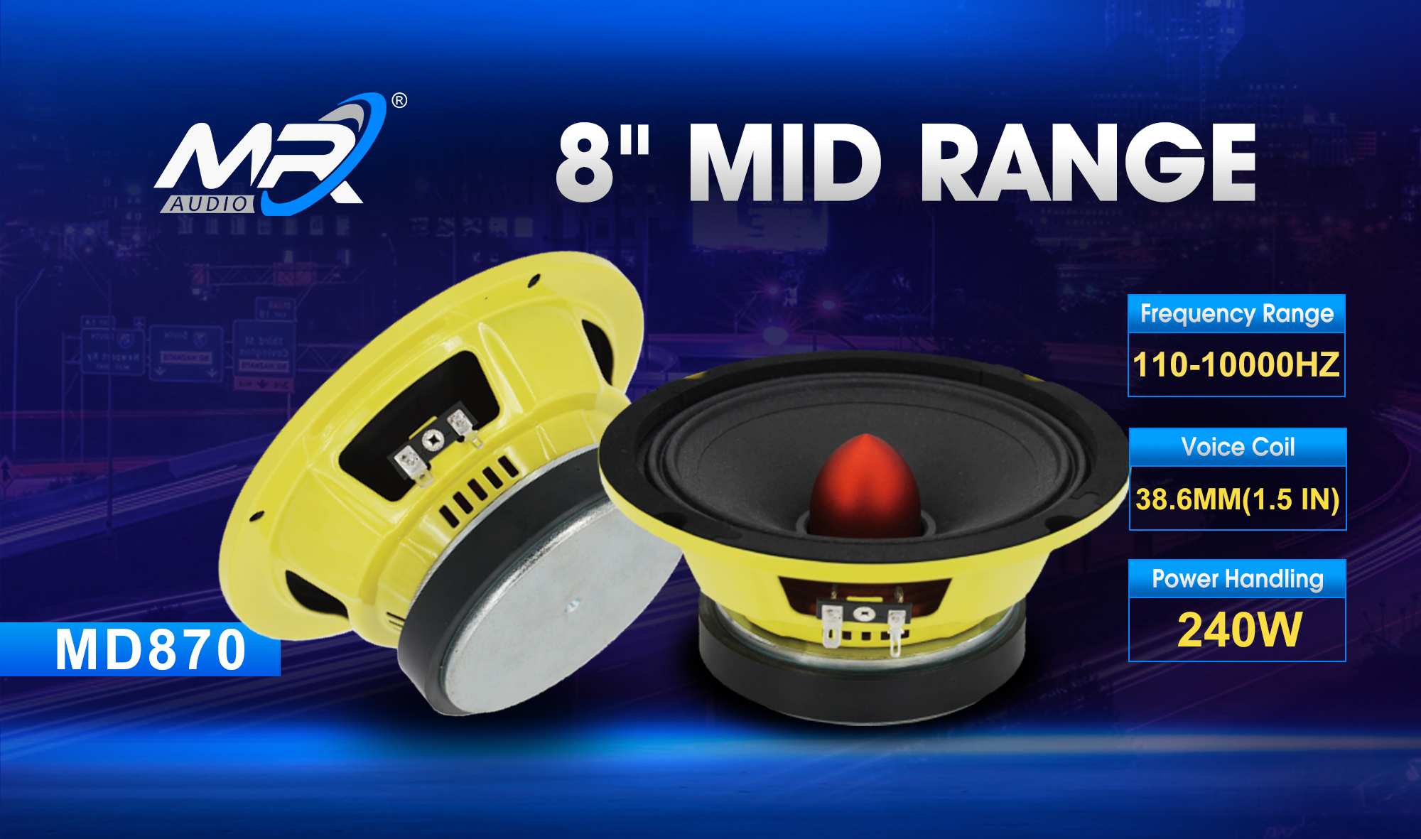 8 INCH MID RANGE SPEAKER